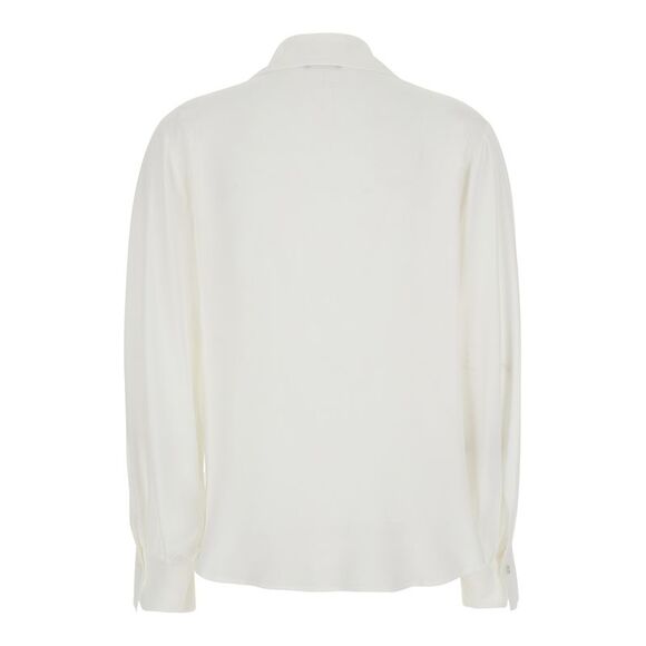 Plain Women Double Georgette Puff Sleeves Shirt